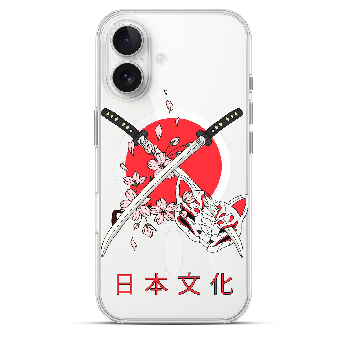 Twin Blades (二刀流) - Cover MagSafe Trasparente Personalizzata