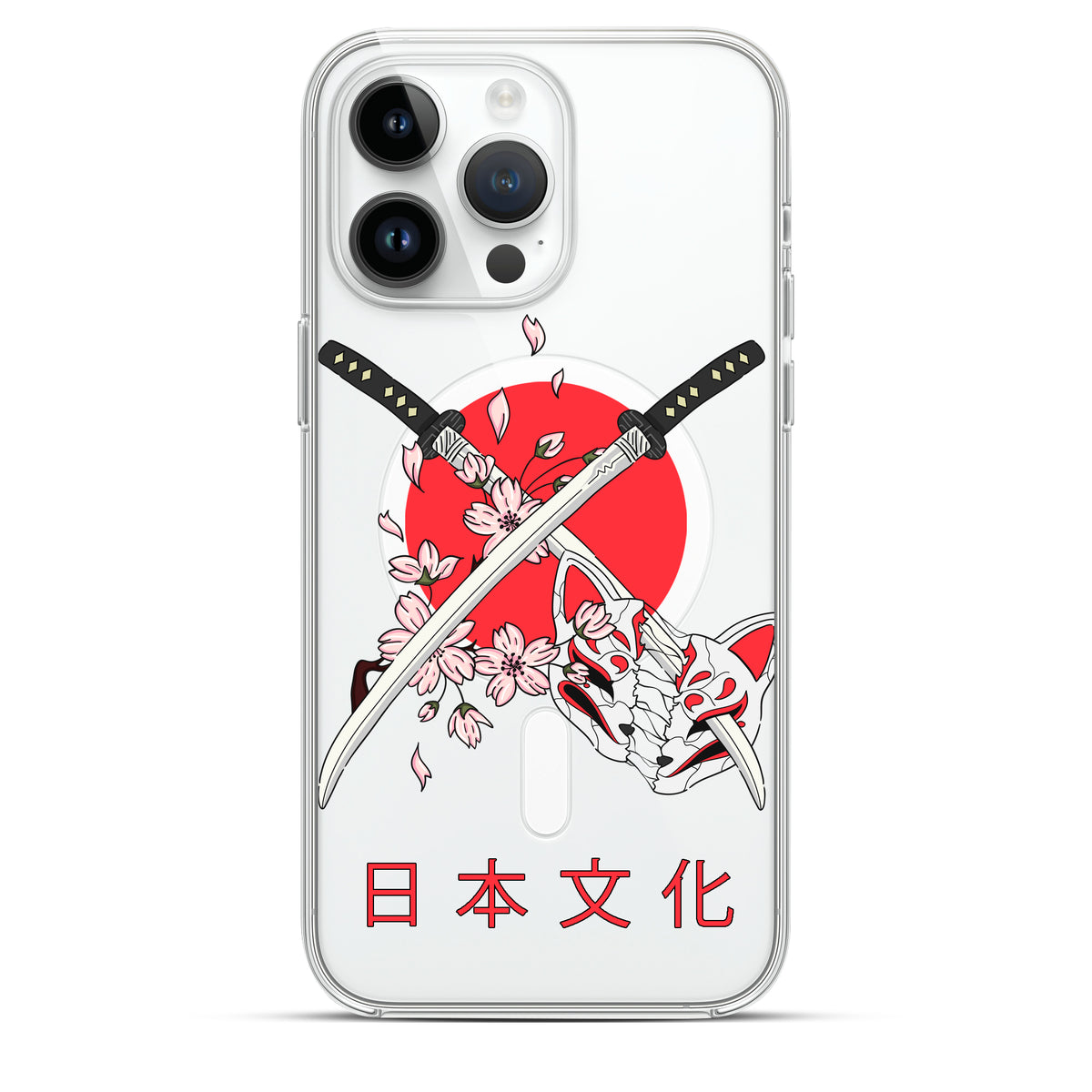 Twin Blades (二刀流) - Cover MagSafe Trasparente Personalizzata