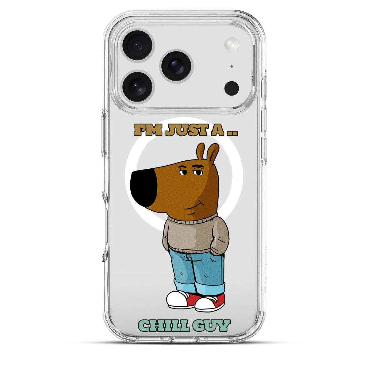 Chill Guy - Cover MagSafe Trasparente Personalizzata