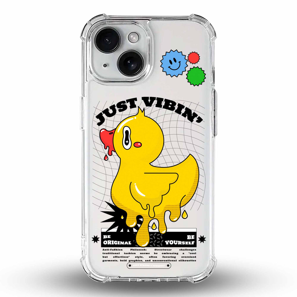 Just Vibin' - Cover Trasparente Personalizzata (Rinforzata)